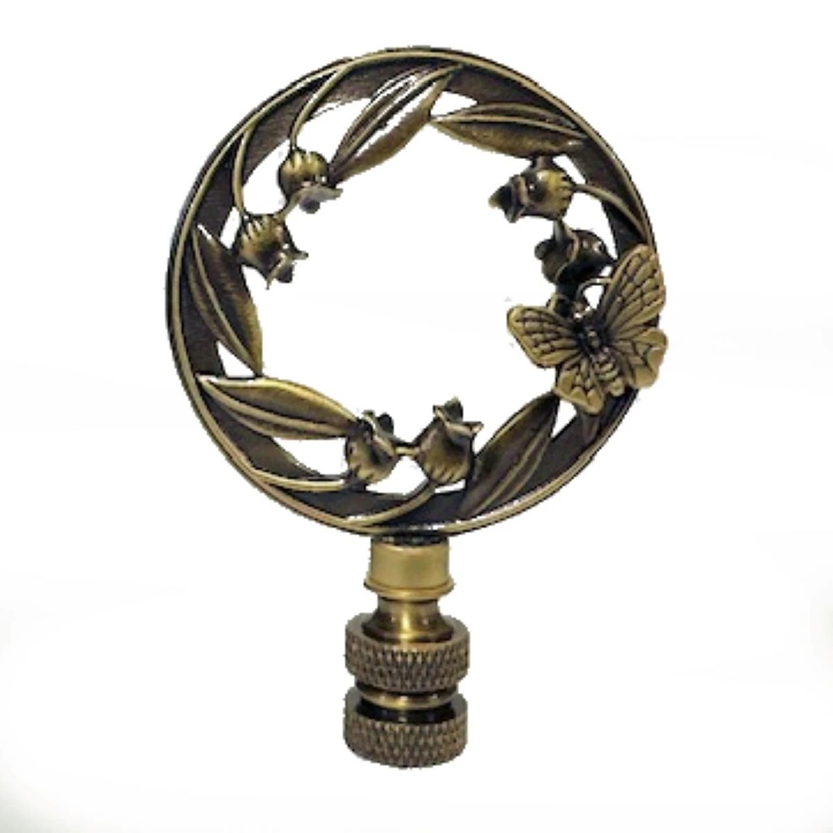 FLORAL WREATH LAMP SHADE FINIAL