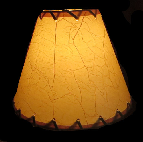 9" CRACKLE LACED LAMP SHADE W/REGULAR CLIP