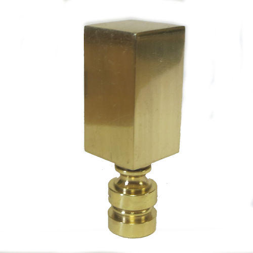 BRASS PLATED CUBE FINIAL