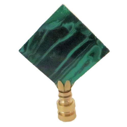MALACHITE SQUARE LAMP SHADE FINIAL WITH