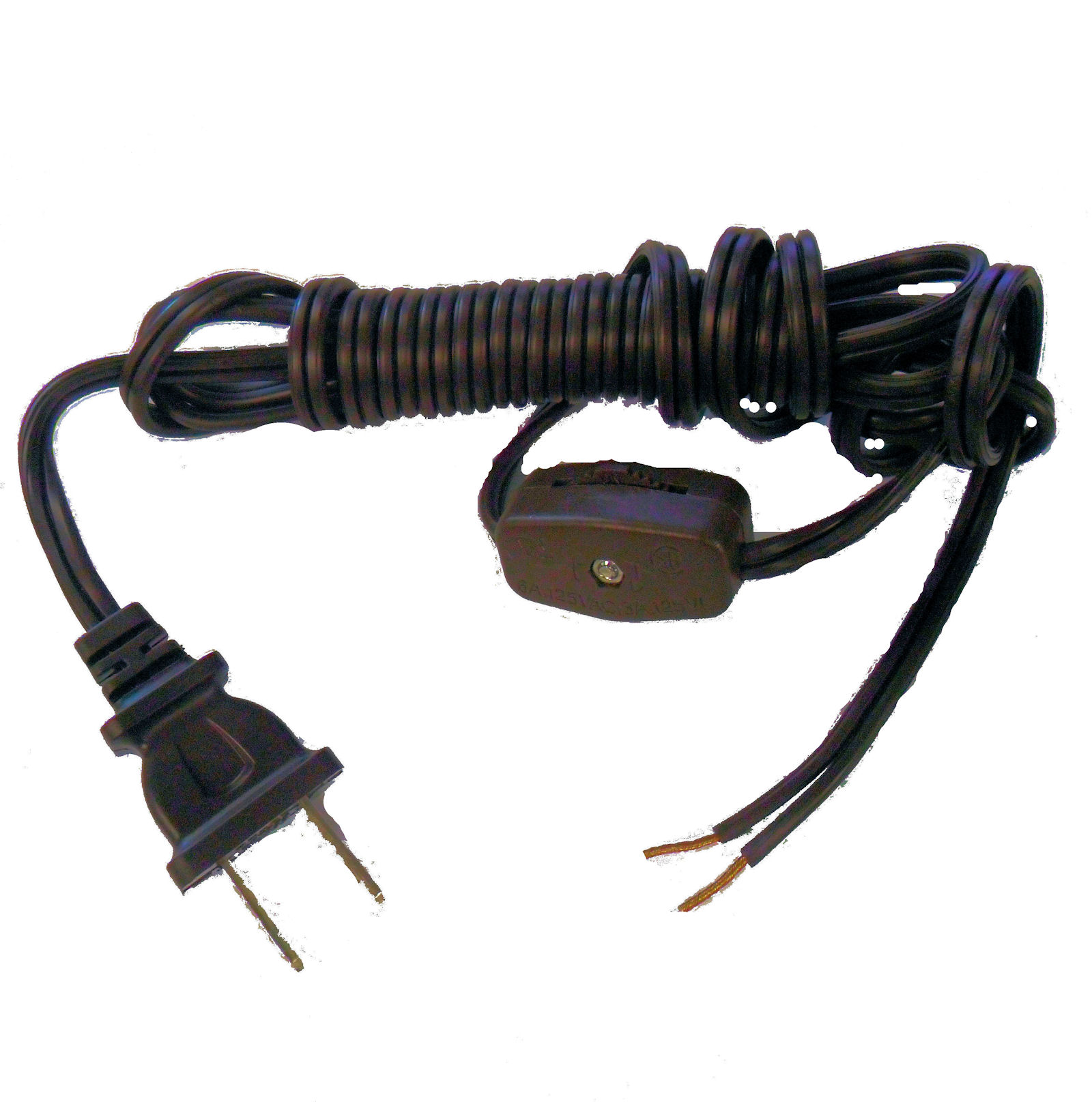 8\' BROWN CORD W/LINE SWITCH SPT-1