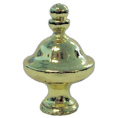 BRASS-PLATED PYRAMID FINIAL