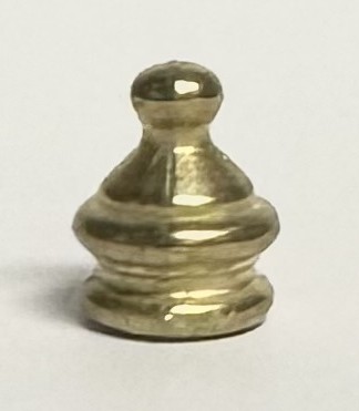 PYRAMID KNOB BRASS PL 5/8"ODx3/4"TALL