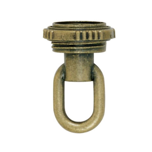 ANTIQUE BRASS SCREW COLLAR LOOP 1/4 IPS