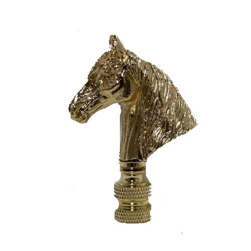 HORSE- PB- LAMP SHADE FINIAL
